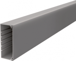 Cable duct, (L x W x H) 2000 x 150 x 60 mm, PVC, stone gray, 6022030