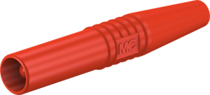 4 mm plug, solder connection, 2.5 mm², CAT II, red, 22.2663-22