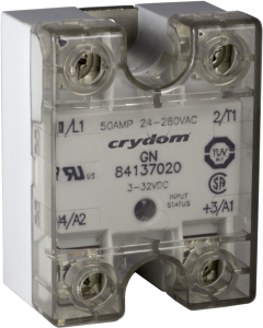 Solid state relay, 280 VAC, zero voltage switching, 3-32 VDC, 75 A, PCB mounting, 84137030