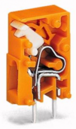 PCB terminal, 1 pole, pitch 5.08 mm, AWG 28-12, 16 A, cage clamp, orange, 741-911