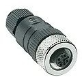 Socket, M12, 8 pole, screw connection, straight, 44995