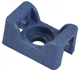 Mounting base, nylon, blue, self-adhesive, (L x W) 23.42 x 14.3 mm