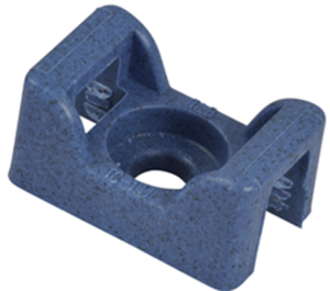 Mounting base, nylon, blue, (L x W x H) 17.7 x 11.15 x 14.58 mm