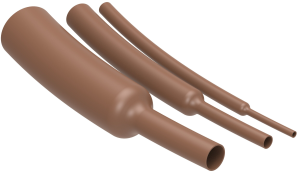 Heatshrink tubing, 2:1, (6.4/3.2 mm), polyolefine, brown