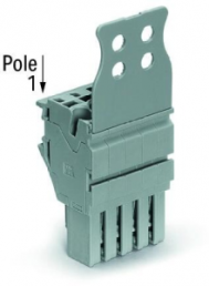 1-wire female connector, 1 pole, pitch 5.2 mm, 0.75-4.0 mm², AWG 18-12, straight, 24 A, 690 V, push-in, 2022-101/132-000
