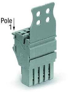 1-wire female connector, 1 pole, pitch 5.2 mm, 0.75-4.0 mm², AWG 18-12, straight, 24 A, 690 V, push-in, 2022-101/132-006