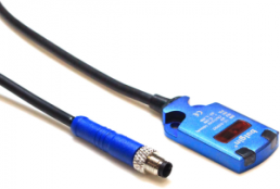 Photoelectric sensor, 0.002-0.03 m, PNP, 12-24 VDC, cable connection, IP67, SLLN3002M5