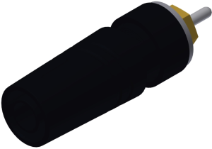 4 mm socket, solder connection, mounting Ø 11 mm, CAT II, black, SAB 2630 S1,9 AU SW