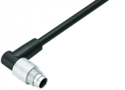 Sensor actuator cable, M9-cable plug, angled to open end, 3 pole, 2 m, PUR, black, 4 A, 79 1451 272 03