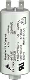 Motor film capacitor, 10 µF, ±5 %, 450 V (AC), PP, B32352A4106J030
