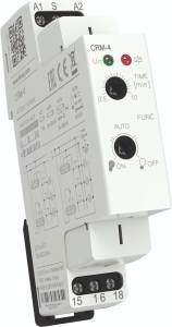 Staircase timer switch, 0.5 to 10 min, 3 functions, 1 Form C (NO/NC), 230 VAC, 4000 VA, CRM-4