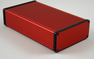 Aluminum enclosure, (L x W x H) 220 x 125 x 52 mm, red, IP54, 1455Q2201RD