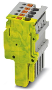 Plug, push-in connection, 0.14-1.5 mm², 5 pole, 17.5 A, 6 kV, yellow/green, 3212550