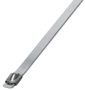 Cable tie, stainless steel, (L x W) 360 x 7.9 mm, bundle-Ø 102 mm, silver, UV resistant, -80 to 538 °C