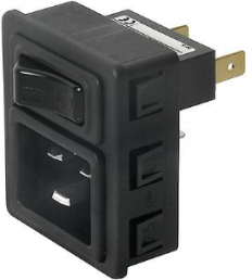 Combination element C20, 2 pole, Snap-in mounting, plug-in connection, black, 6136.0137.0210.21