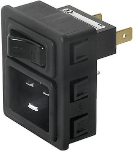 Combination element C20, 2 pole, Snap-in mounting, plug-in connection, black, 6136.0037.0310