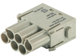 Pin contact insert, 6 pole, unequipped, crimp connection, 09140063041
