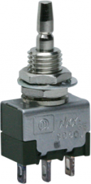 Pushbutton switch, 1 pole, silver, unlit , 5 A/48 V, 9050.4100
