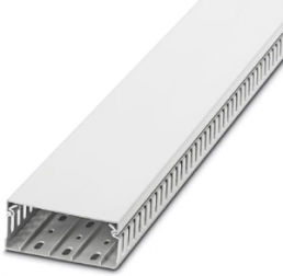 Wiring duct, (L x W x H) 2000 x 100 x 40 mm, PVC, white, 3240637