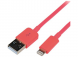 USB 2.0 Adapter cable, USB plug type A to Lightning plug, 1 m, red