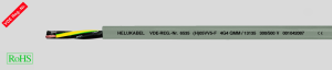 PVC control line (H)05VV5-F ((N)YSLYÖ-JZ) 4 x 10 mm², AWG 8, unshielded, gray