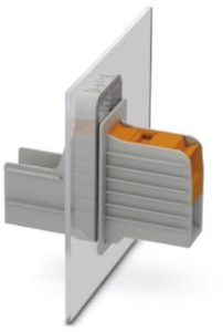 Feed through terminal, 1 pole, 10-50 mm², clamping points: 2, gray, cable connection, 150 A