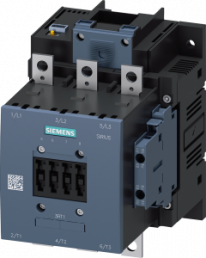 Power contactor, 3 pole, 115 A, 2 Form A (N/O) + 2 Form B (N/C), coil 24 VDC, screw connection, 3RT1054-6XB46-0LA2
