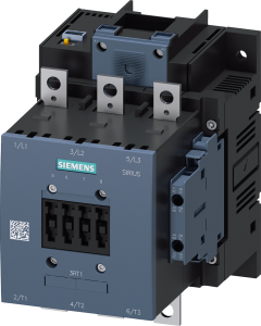 Power contactor, 3 pole, 115 A, 2 Form A (N/O) + 2 Form B (N/C), coil 72 VDC, screw connection, 3RT1054-6XJ46-0LA2