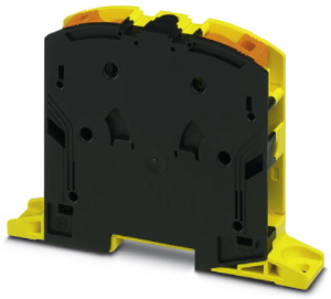 High current terminal, plug-in connection, 25-95 mm², 1 pole, 232 A, 8 kV, yellow/black, 3260142
