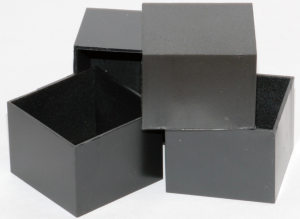 ABS enclosure, (L x W x H) 40 x 40 x 29 mm, black (RAL 9005), 1596B113-10