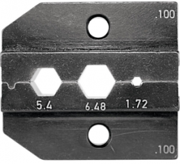 Crimping die for coaxial connectors, 624 100 3 0