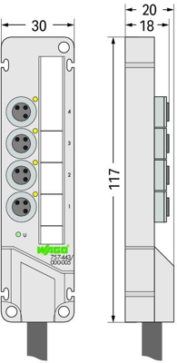 757-443/000-010 WAGO Sensor-Actuator Distribution Boxes Image 2
