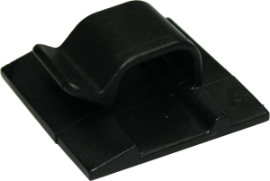 Mounting base, polyamide, black, self-adhesive, (L x H) 19 x 8.5 mm