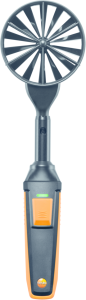 Vane probe, Ø 100 mm, incl. temperature sensor, bluetooth, 0.3-35 m/s, -20 to +70 °C for testo 440, 0635 9431