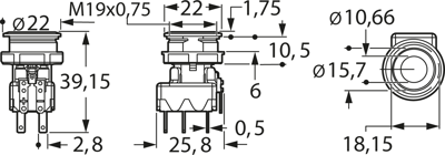 1241.6924.1122000 SCHURTER Pushbutton Switches Image 2
