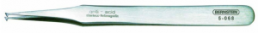 SMD tweezers, uninsulated, antimagnetic, stainless steel, 120 mm, 5-068