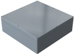 Aluminum enclosure, (L x W x H) 600 x 600 x 202 mm, gray (RAL 7001), IP66, 016060200