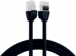 Patch cable, RJ45 plug, straight to RJ45 plug, straight, Cat 6A, U/UTP, TPE/LSZH, 1.5 m, black