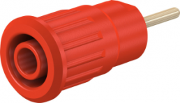 4 mm socket, round plug connection, mounting Ø 12.2 mm, CAT III, red, 49.7080-22