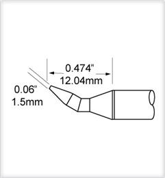 Soldering tip, Chisel shaped, (L x W) 12 x 1.5 mm, 421 °C, SFP-CHB15