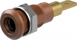 4 mm socket, plug-in connection, mounting Ø 8.1 mm, brown, 64.3040-27