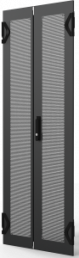 Varistar CP Double Steel Door, Perforated, 3-PointLocking, RAL 7021, 33 U, 1600H, 600W