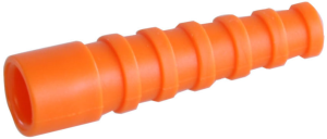 Bend protection grommet, cable Ø 4.6 to 5.4 mm, RG-58C/U, 0.6/2.8-4.7, L 44.5 mm, plastic, orange