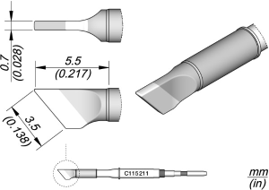 Soldering tip, Blade shape, JBC-C115211
