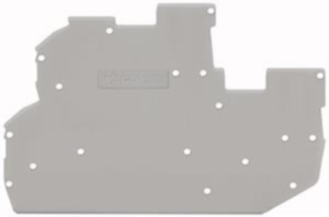 End and intermediate plate, grey