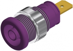 4 mm socket, flat plug connection, mounting Ø 12.2 mm, CAT III, purple, SEB 2620 F6,3 VI