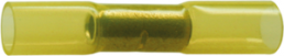 Butt connector with heat shrink insulation, 4.0-6.0 mm², AWG 12 to 10, yellow, 42.5 mm