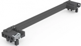 Guide Rail With Coding, ESD Clips preassembled,PC, 160 mm, 2 mm Groove Width, Grey, Bottom
