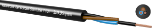 PVC control line Sensocord SlimLine T105 4 x 0.05 mm², unshielded, black