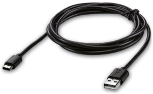 USB Adapter cable, USB plug type A to USB plug type C, 1.8 m, black